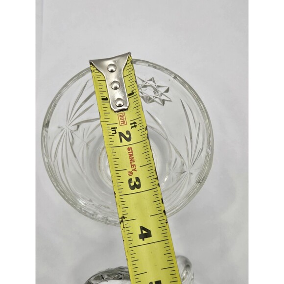 Vintage Sugar Bowl With Cover Cut Glass Mint Condition. Star of David - Picture 6 of 7